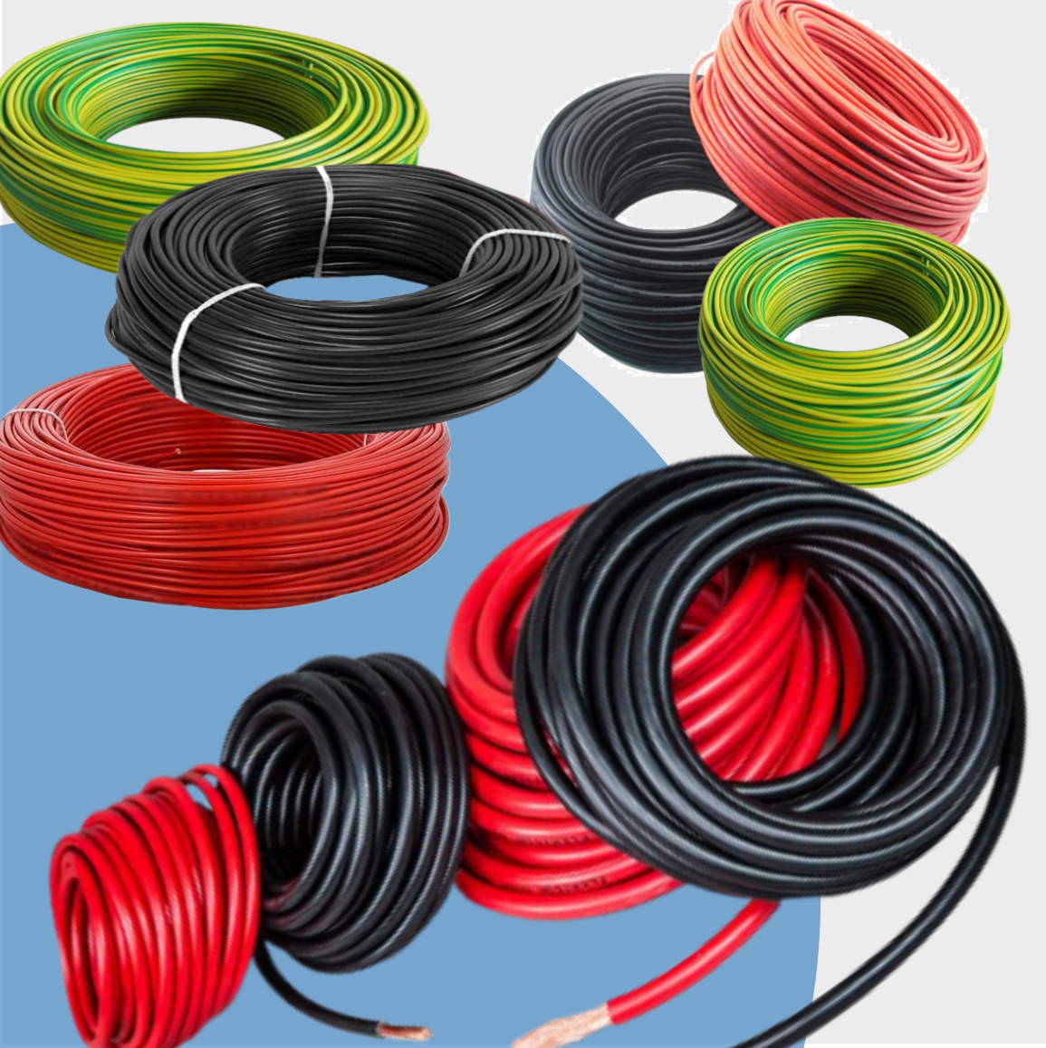 PV Cable, Battery Cable, House wire, Conduits and Trunking
