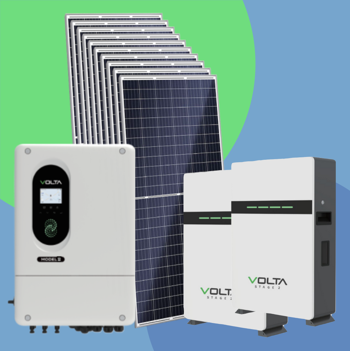 Combo 12kW Volta + 2 x 10.24kWh Volta + 10 JA Solar 595W