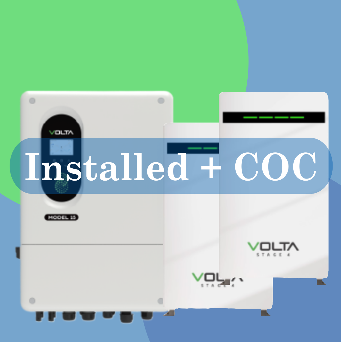Combo 15kW Volta + 2 x 14.34kWh Volta + Installation and COC