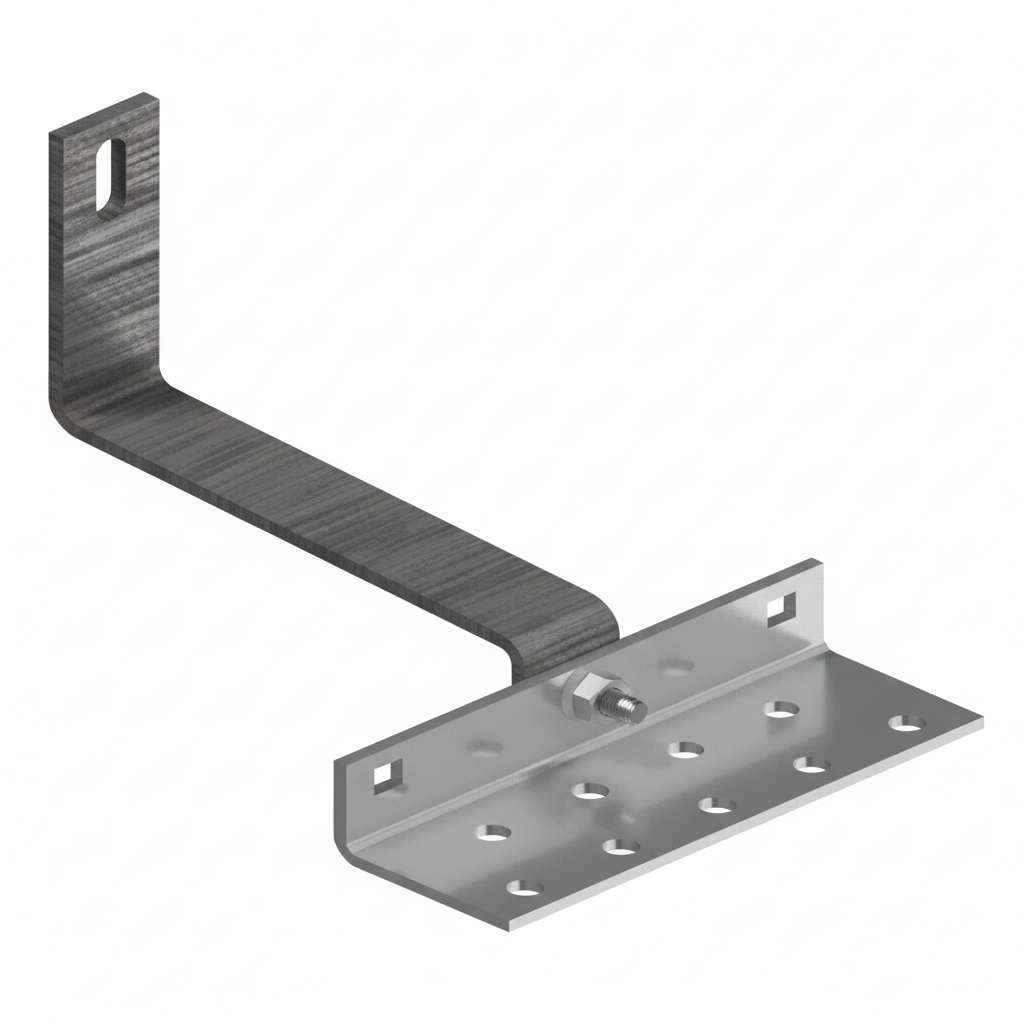 Metal wall bracket on a white background