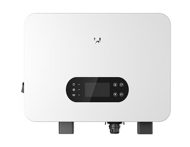 White electronic device with a screen and buttons on a white background