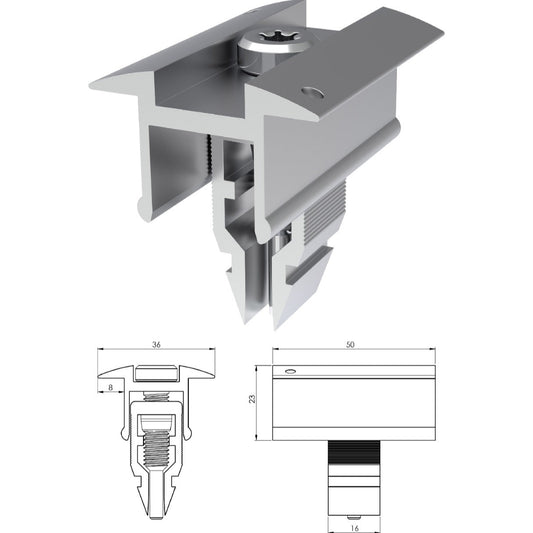 Middle/end Clamp 30-40mm - Oliross Solar