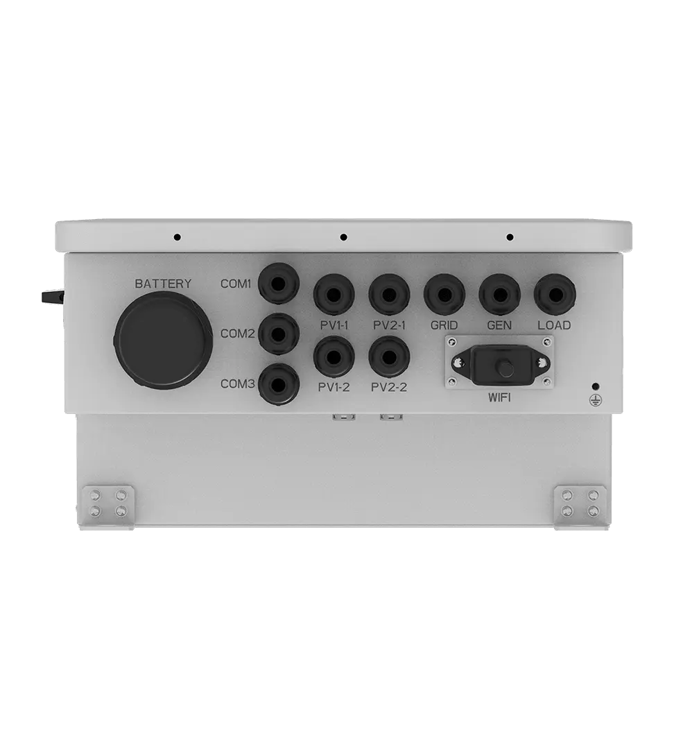 Control panel with various ports and labels on a white background