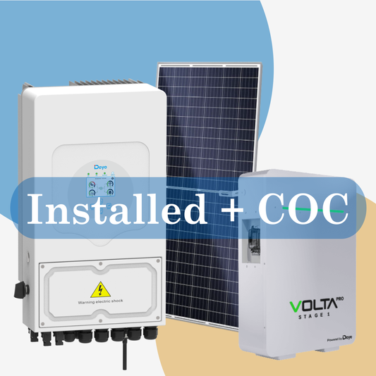 Combo DEYE 5kW Inverter and Volta PRO 5.32kW Battery solar installed