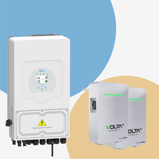 Combo DEYE 5kW Inverter and x2 Volta PRO 5.32kW Batteries