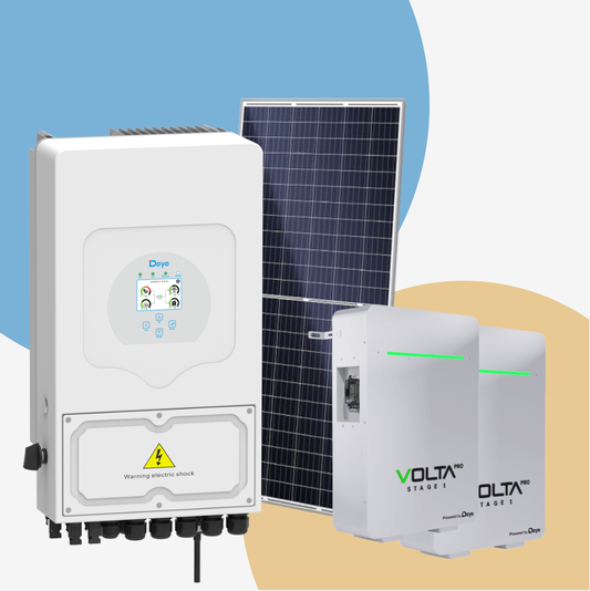 Combo DEYE 5kW Inverter and x2 Volta PRO 5.32kW Batteries solar