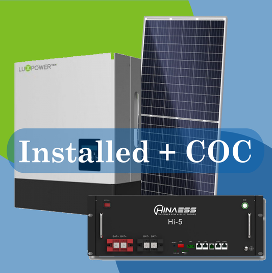 Combo 5kW LuxPower LXP inverter and 5kW Hinaess RM battery solar install