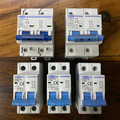 2P Circuit Breaker 16A-125A 600 - 1000V DC