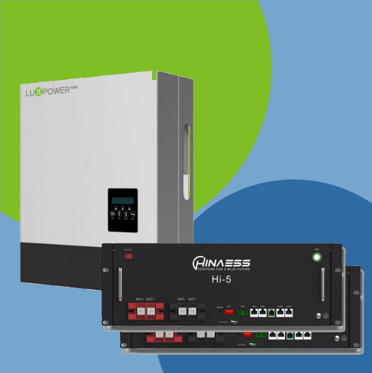 Combo 5kW LuxPower LXP inverter and 5kW Hinaess RM x2 batteries