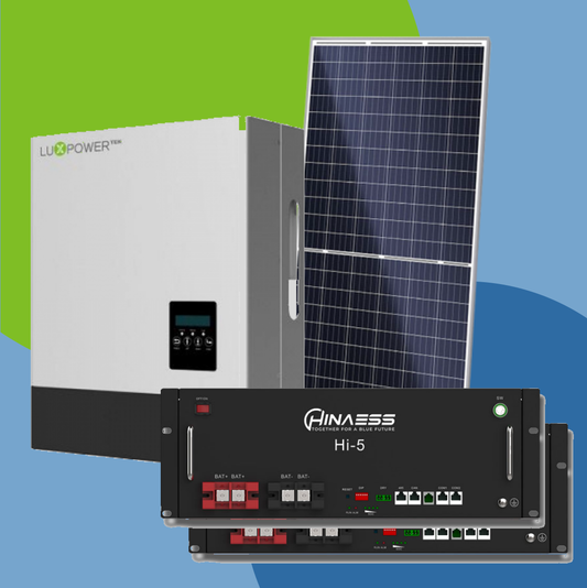 Combo 5kW LuxPower LXP inverter and 5kW Hinaess RM x2 batteries solar