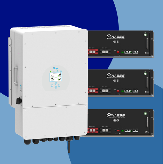 Combo Deye 12kW Single Phase Inverter + 3 x Hina Hi-5 Batteries