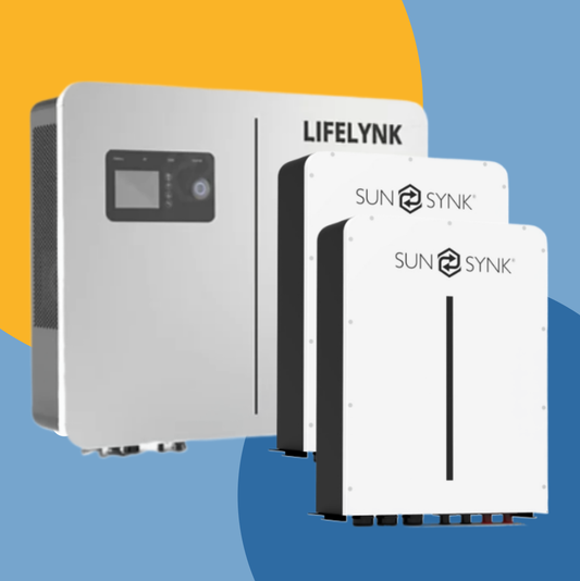 Combo Sunsynk 8kW Lynks Inverter + 2 x Sunsynk 5.12kWh Batteries