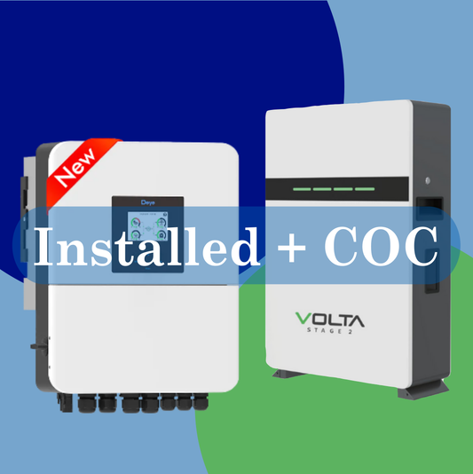 Combo 6kW Deye and Volta S3 10.24kWh with Installation and COC