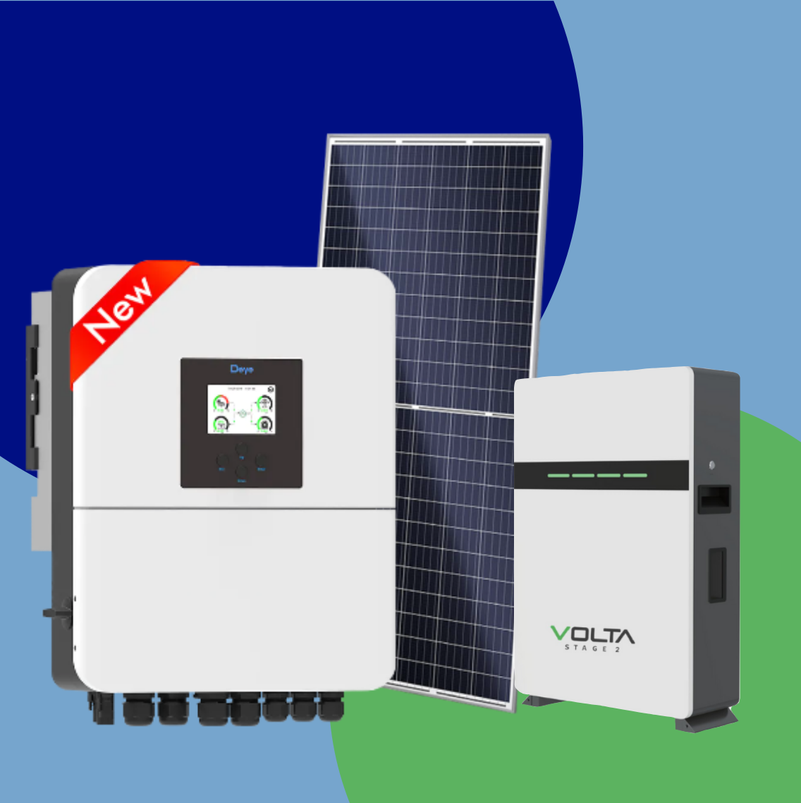 Combo 6kW Deye and Volta S3 10.24kWh with 8 x Jinko Solar 595W