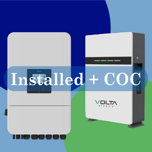 Combo 8kW Deye and Volta S3 10.24kWh with Installation and COC