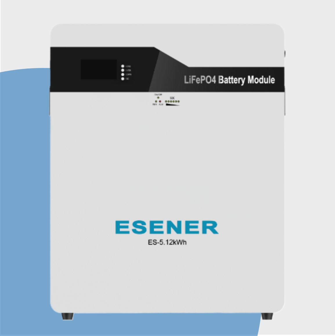 ESENER Battery 5.12kw 51.2V 100ah incl bracket WM with display