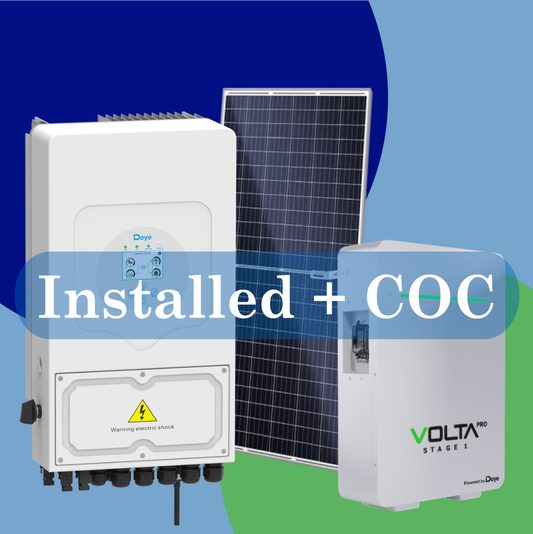 Combo DEYE 5kW Inverter and Volta PRO 5.32kW Battery solar installed