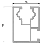 Aluminium Rails - 4.7m and 5.85m x 40x30mm