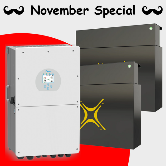 Combo 16kW Deye Inverter & 2 x 16kWh Solar MD LiFePO4 Batteries