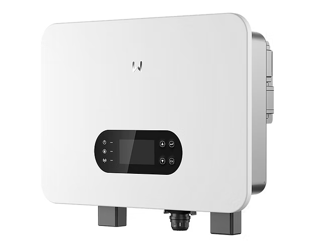 White electronic device with a screen on a white background