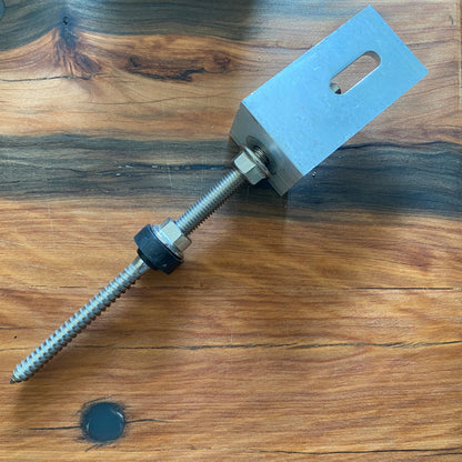 Hanger Bolt M10x200 Stainless Steel + Aluminium L-Bracket