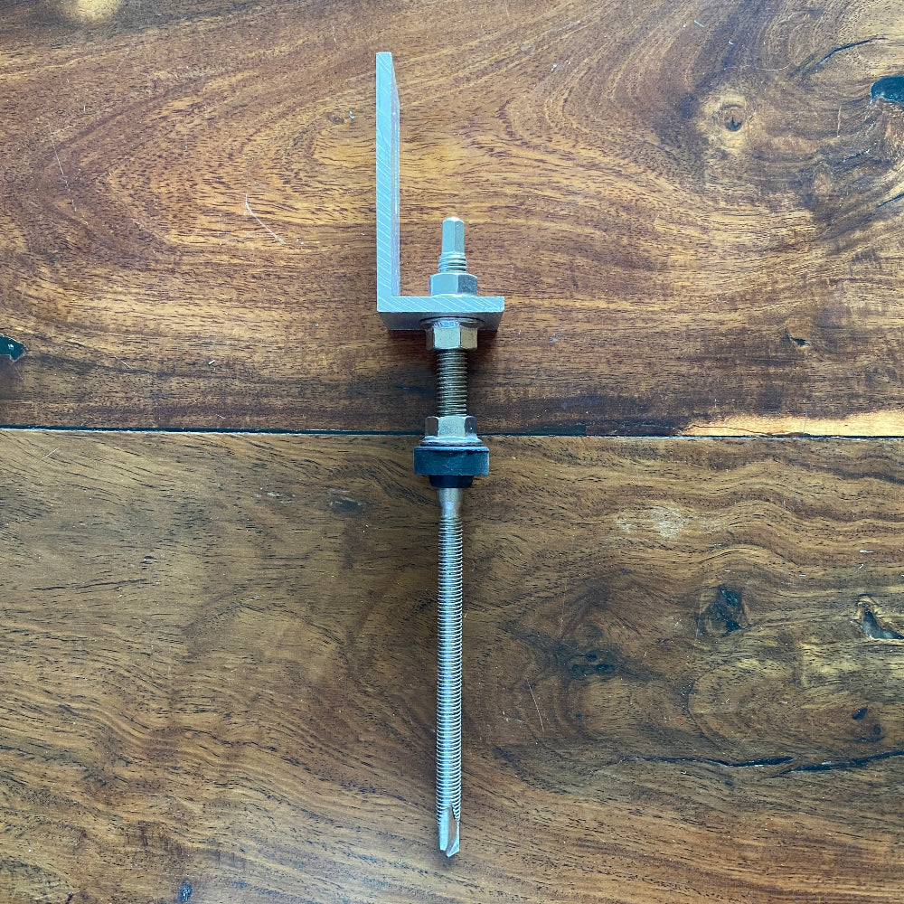Hanger Bolt M10x200 Stainless Steel + Aluminium L-Bracket